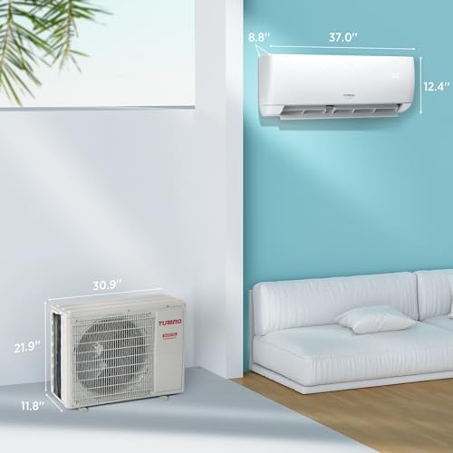 TURBRO 18000 BTU Ductless Mini Split AC with Heat Pump