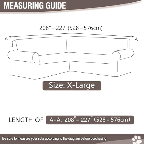 Luxurious Jacquard Sectional Couch Cover L Shape U Shaped Non Slip Pet Proof
