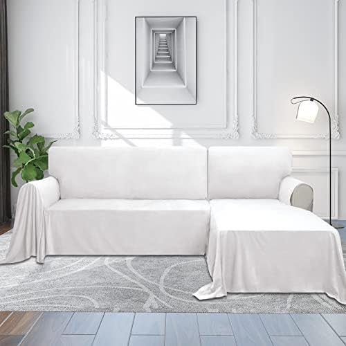 Easy-Going Velvet Sectional Couch Covers for Living Room 1
