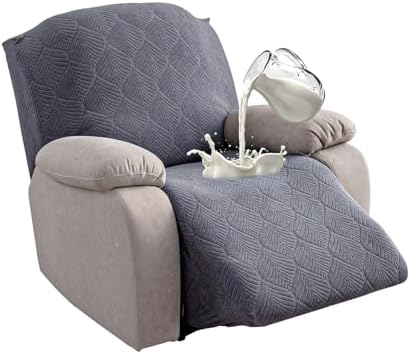 Waterproof Recliner Slipcover Pet and Kids Friendly 1 Seater Dark Gray