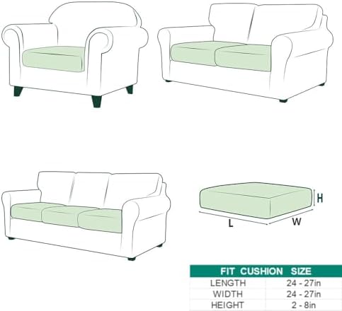BSTMAI Stretch Sofa Cushion Cover 1pc Corduroy