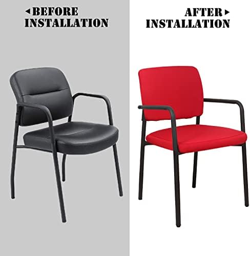 Deisy Dee Stretch Chair Slipcover for Guest Reception Arm Chair Red