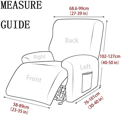 YOPOIY 4 Piece Recliner Slipcover - Orange