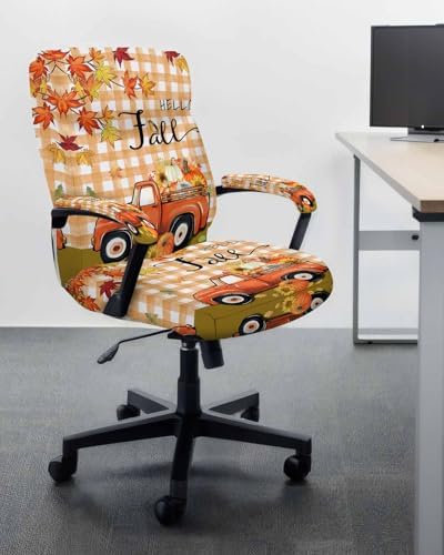 Kewadony Office Chair Cover with Armrest Covers Large Size Stretchable