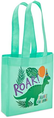 Blue Panda 24-Pack Dinosaur Tote Bags with Handles 1