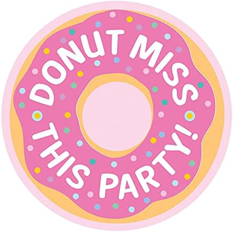 Donut Party Postcard Invitations 425 x 625 Pack Of 8