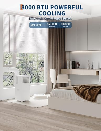 GarveeHome 8000 BTU Portable AC with Window Kit and Remote