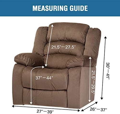 HVERSAILTEX Velvet Stretch Recliner Covers 4-Piece Set