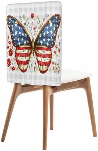 Patriotic USA Dining Chair Back Covers Set of 4