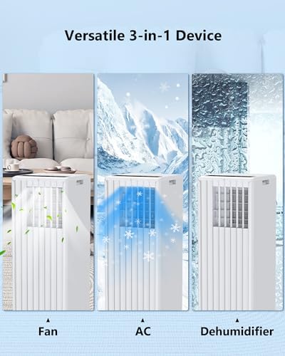 DEXSO 8000BTU Portable AC with Dehumidifier Fan