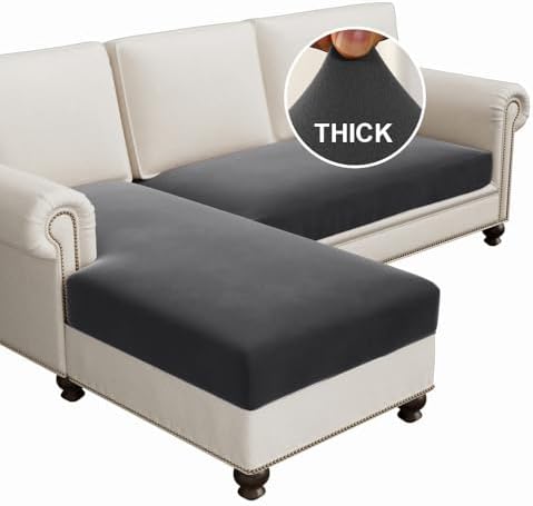 HVERSAILTEX Thick Fleece L Shape Sofa Slipcovers