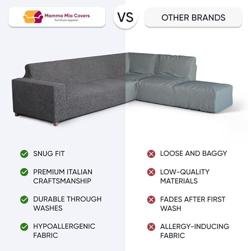PAULATO BY GAICO Sectional Sofa Cover - Marsala