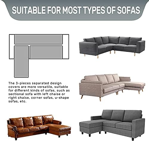 Double Side L Shape Couch Cover for Sectional Sofa