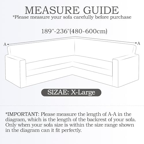 HDCAXKJ L-Shaped Sectional Couch Cover for Pets