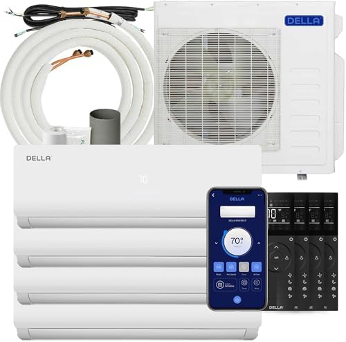 Della 4 Zone Mini Split AC 36000 BTU 19 SEER 208-230V