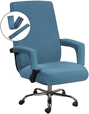 HVERSAILTEX Dusty Blue Stretch Chair Cover 1
