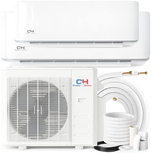 Cooper Hunter 2 Zone 9000 24000 BTU Ductless Mini Split AC System