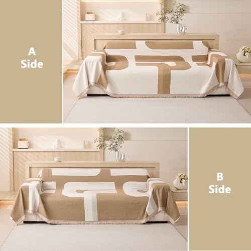 MEETSKY Chenille Couch Cover 91 x 134 Pet Friendly
