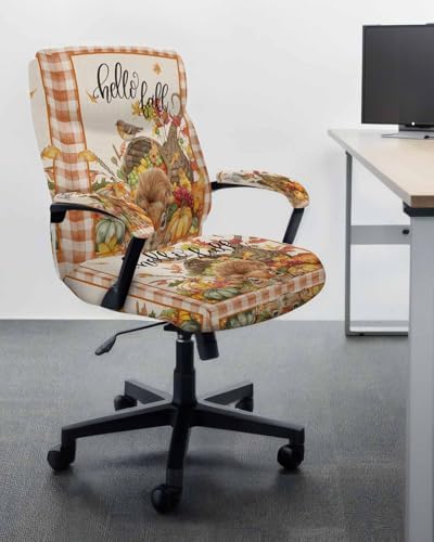 Office Chair Cover with Stretchable Armrests