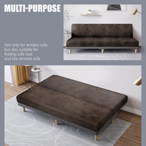 Molasofa Stretch Futon Slipcover Dark Brown