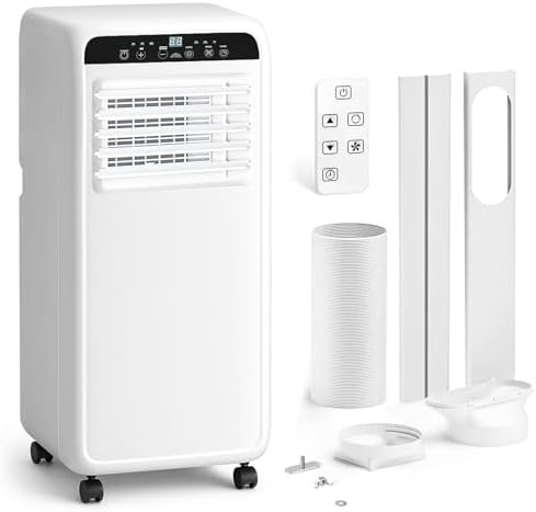 10000 BTU Portable AC Unit with Dehumidifier Fan and Remote Control