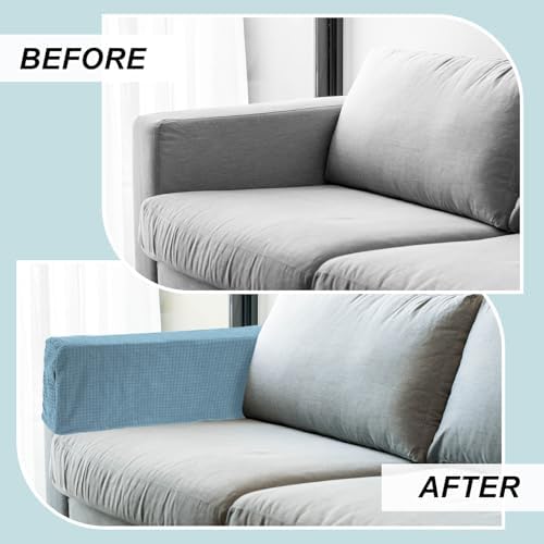 Uxcell 4 Pcs Stretch Armrest Covers Black
