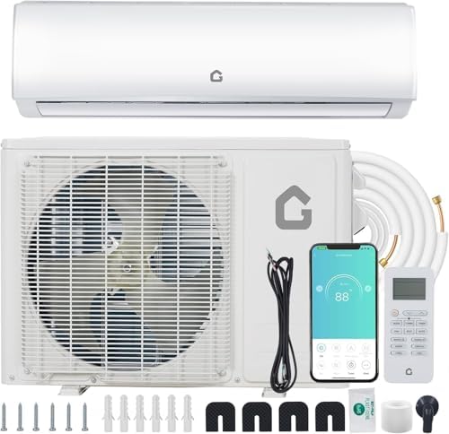 9000 BTU Mini Split AC Heat Pump System with WiFi and Alexa