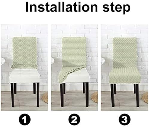 Mrcrypos Dining Chair Cover Set of 4 Green Plaid