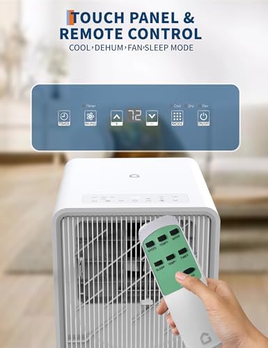 GarveeTech 14000 BTU Portable AC Unit with Sleep Mode White