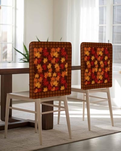 4 Pack Dining Chair Back Covers with Removable Slipcovers