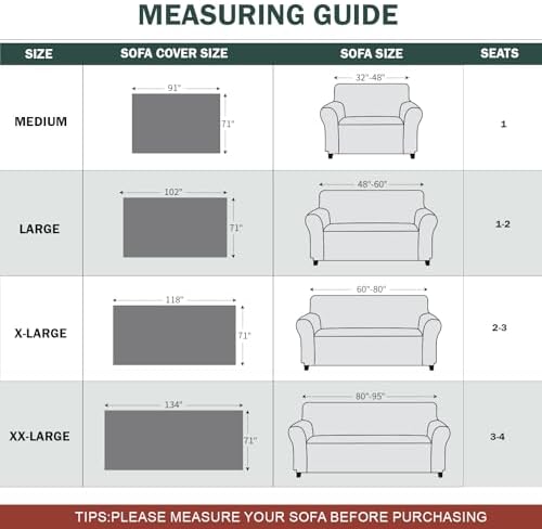 Vctops Green Buffalo Plaid Sofa Cover for Sectional Farmhouse