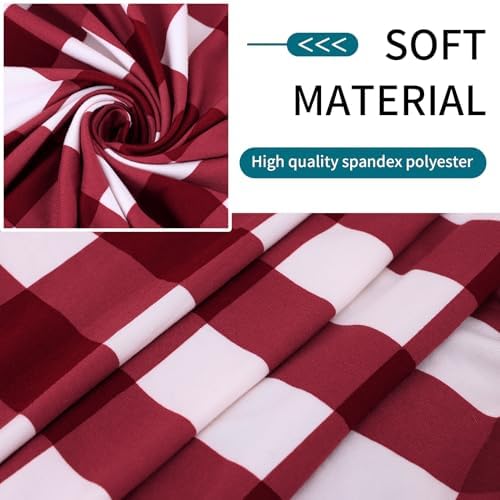 Hyha Red White Plaid Sofa Slipcover Cushion Covers