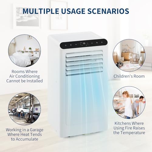 MilleLoom Portable Air Conditioner 8000 BTU White