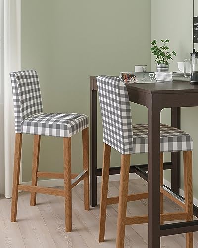Gray Buffalo Check Bar Stool Covers Set of 4