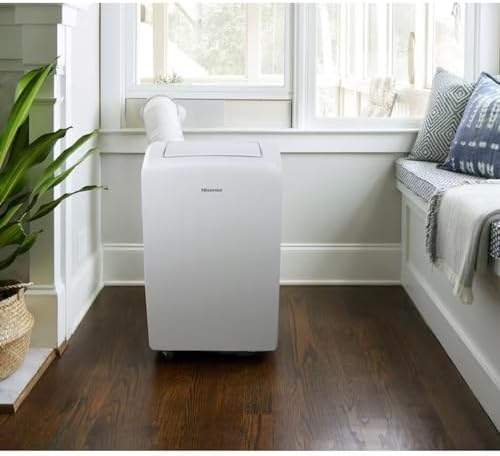 Hisense 8000-BTU White Portable AC with 3 Modes and Wi-Fi