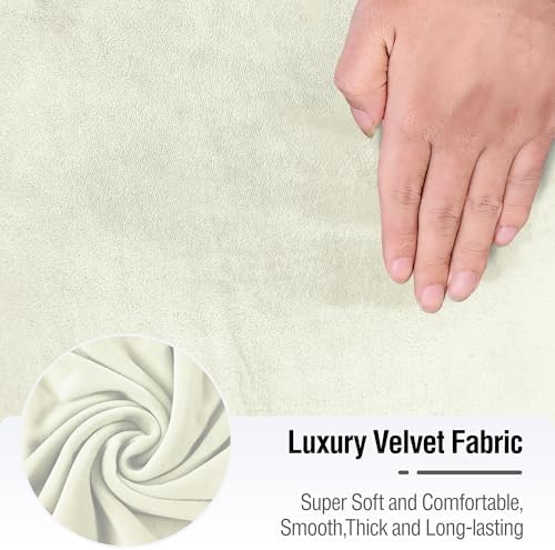 ALIECOM Velvet L Shape Sofa Cover for Living Room