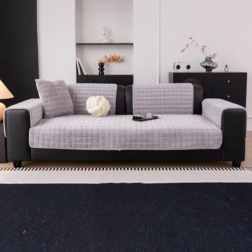 Velvet Sofa Covers for 3-4 Cushions and L-Shaped Sofas