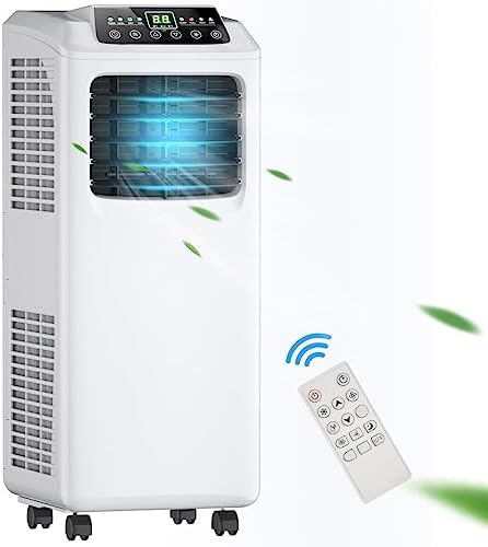 COSTWAY 8000 BTU Portable Air Conditioner with Dehumidifier Function and Remote Control