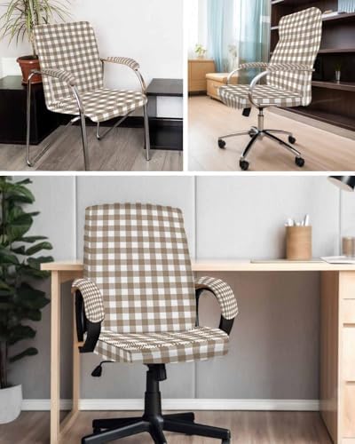 Savannan Large Office Chair Cover with Zipper and Arm Covers