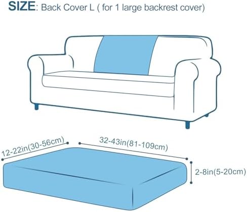 Smiry Printed Cushion Covers Stretch Soft and Non-Slip Sofa Slipcover