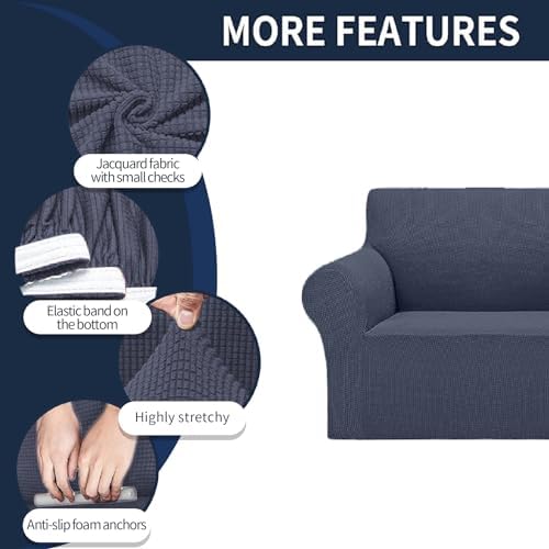 Cupuamon Stretch Oversized Sofa Slipcover - Charcoal