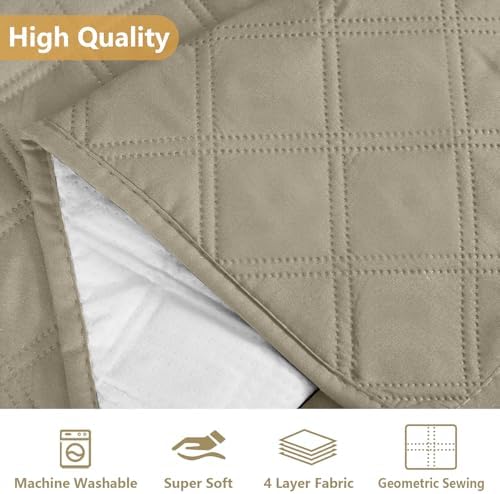 HDCAXKJ 4 Piece L Shape Sofa Cover Set for Pets and Kids