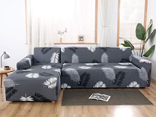 MIFXIN L Shape Sectional Sofa Covers 2 Piece Slipcover Set