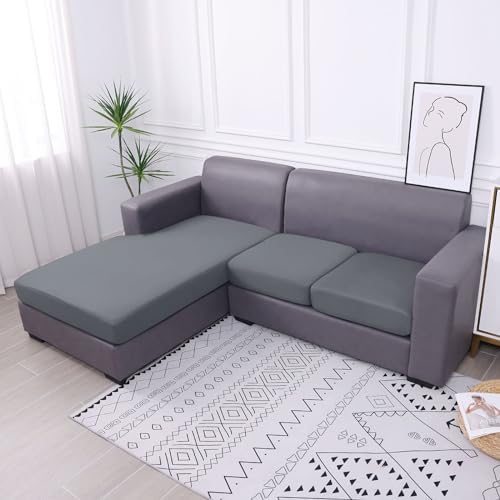 Hyha Waterproof Couch Cushion Covers for Sectional Sofa and Chaise