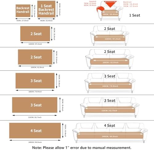 Velvet Sofa Covers for 3-4 Cushions and L-Shaped Sofas