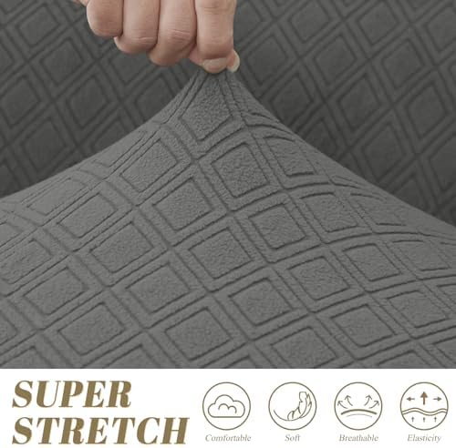 ALIECOM Extra Soft L Shaped Sectional Sofa Cover with Non Slip Foam
