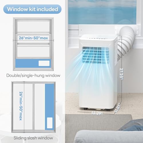 8000 BTU Portable AC with Fan and Dehumidifier
