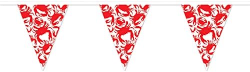 Beistle Nautical Crab Pennant Banner Luau Decorations