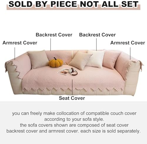 Vctops Shabby Chic Quilted Sofa Cover
