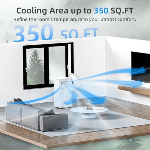 Antarctic Star 8000 BTU Portable AC Unit with Fan and Dehumidifier
